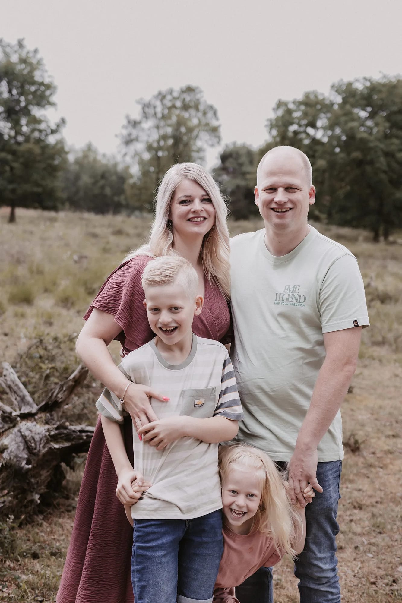 Gezinsshoot op de heide